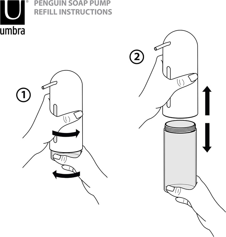 UMBRA PENGUIN SOAP PUMP - NICKEL