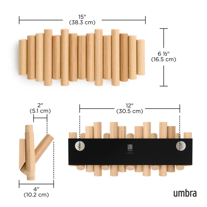 UMBRA PICKET RAIL HOOK - NATURAL