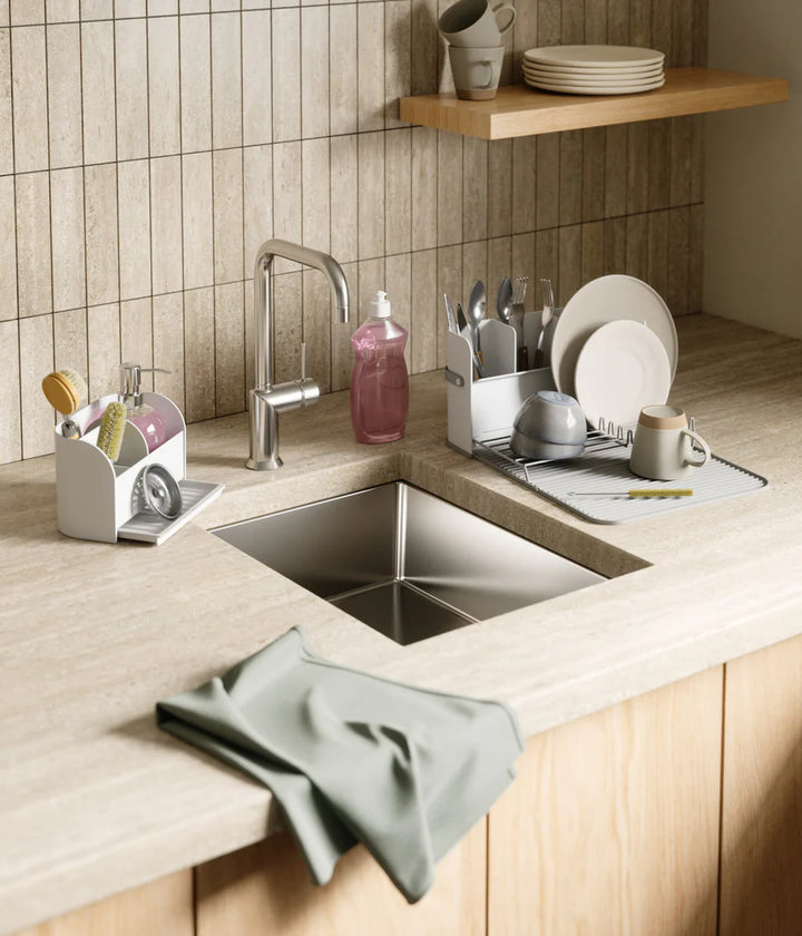 UMBRA SLING DISH RACK - WHITE/GREY