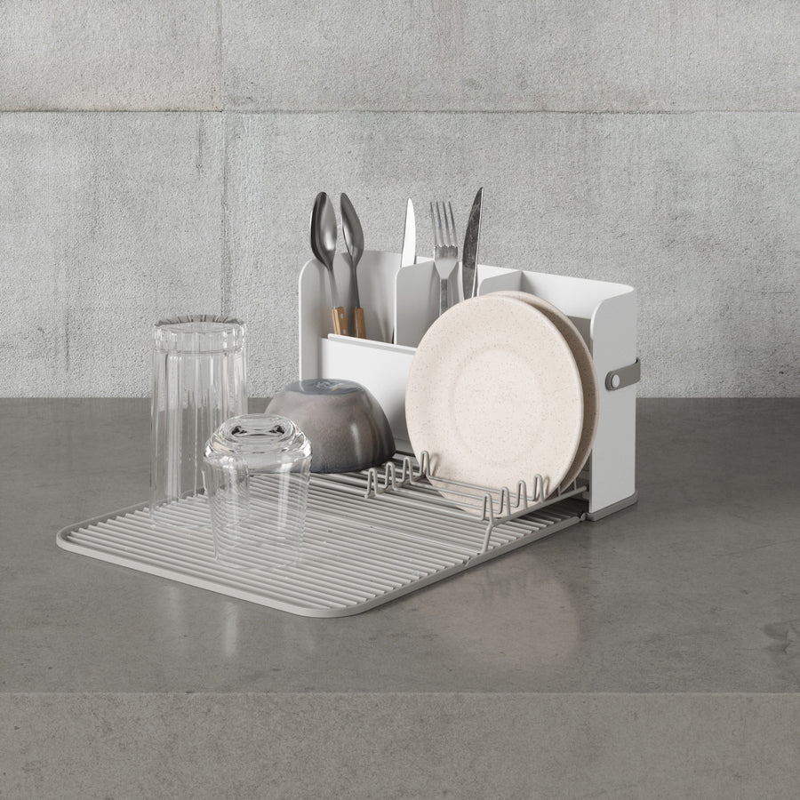 UMBRA SLING DISH RACK - WHITE/GREY