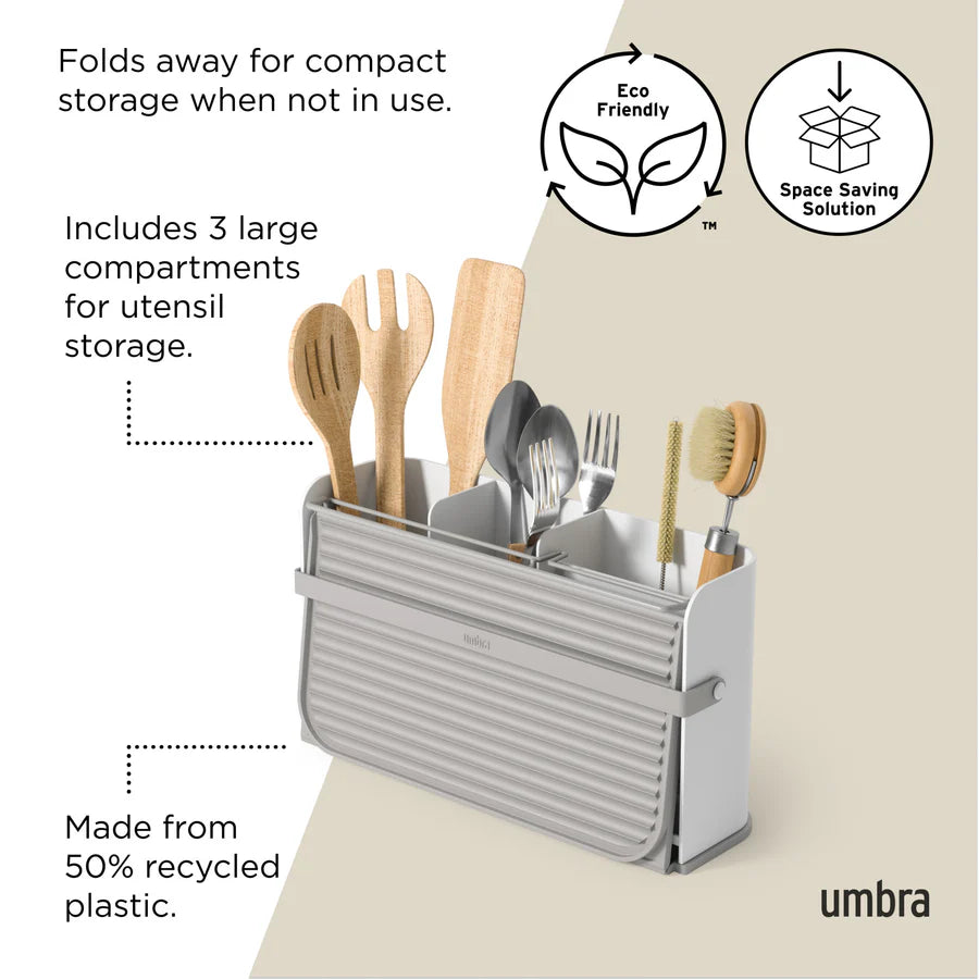 UMBRA SLING DISH RACK - WHITE/GREY