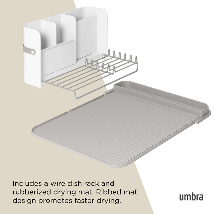 UMBRA SLING DISH RACK - WHITE/GREY