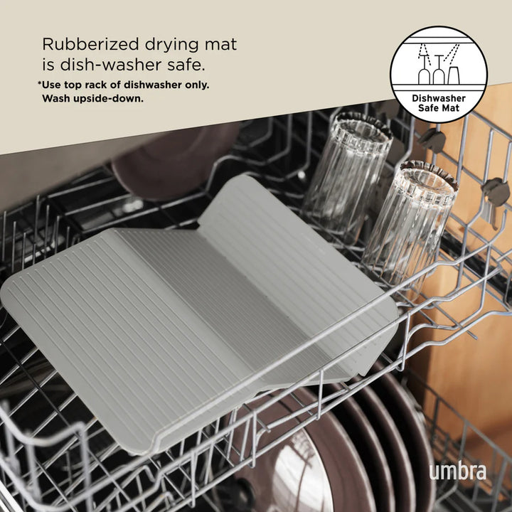 UMBRA SLING DISH RACK - WHITE/GREY
