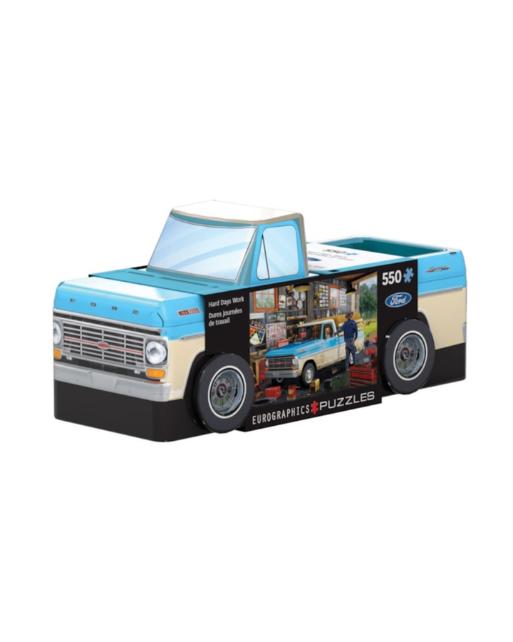 HARD DAYS WORK PICKUP TRUCK TIN - 550-PIECE PUZZLE