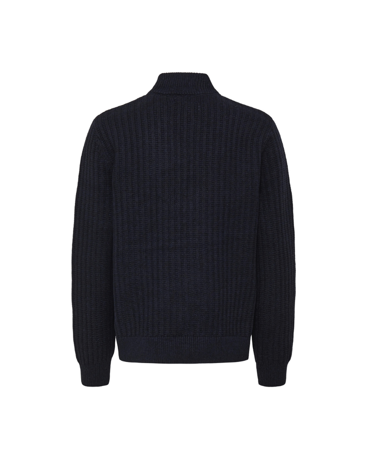BHDEXTER BUTTON SWEATER "DARK NAVY"