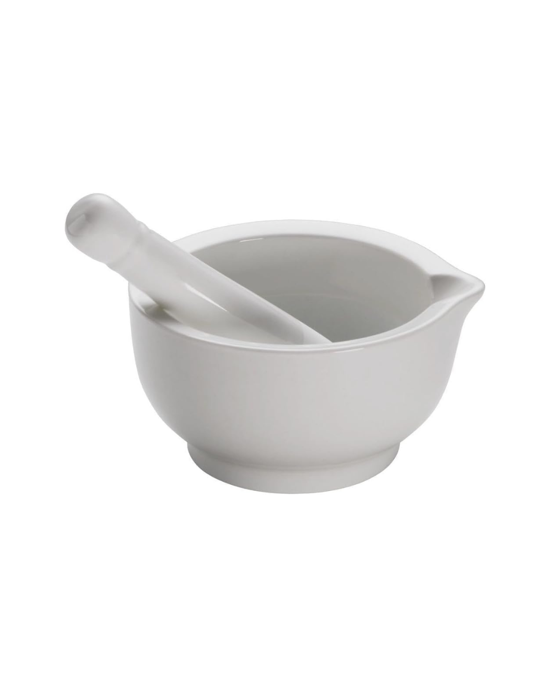 WHITE BASICS MORTAR &amp; PESTLE 12CM