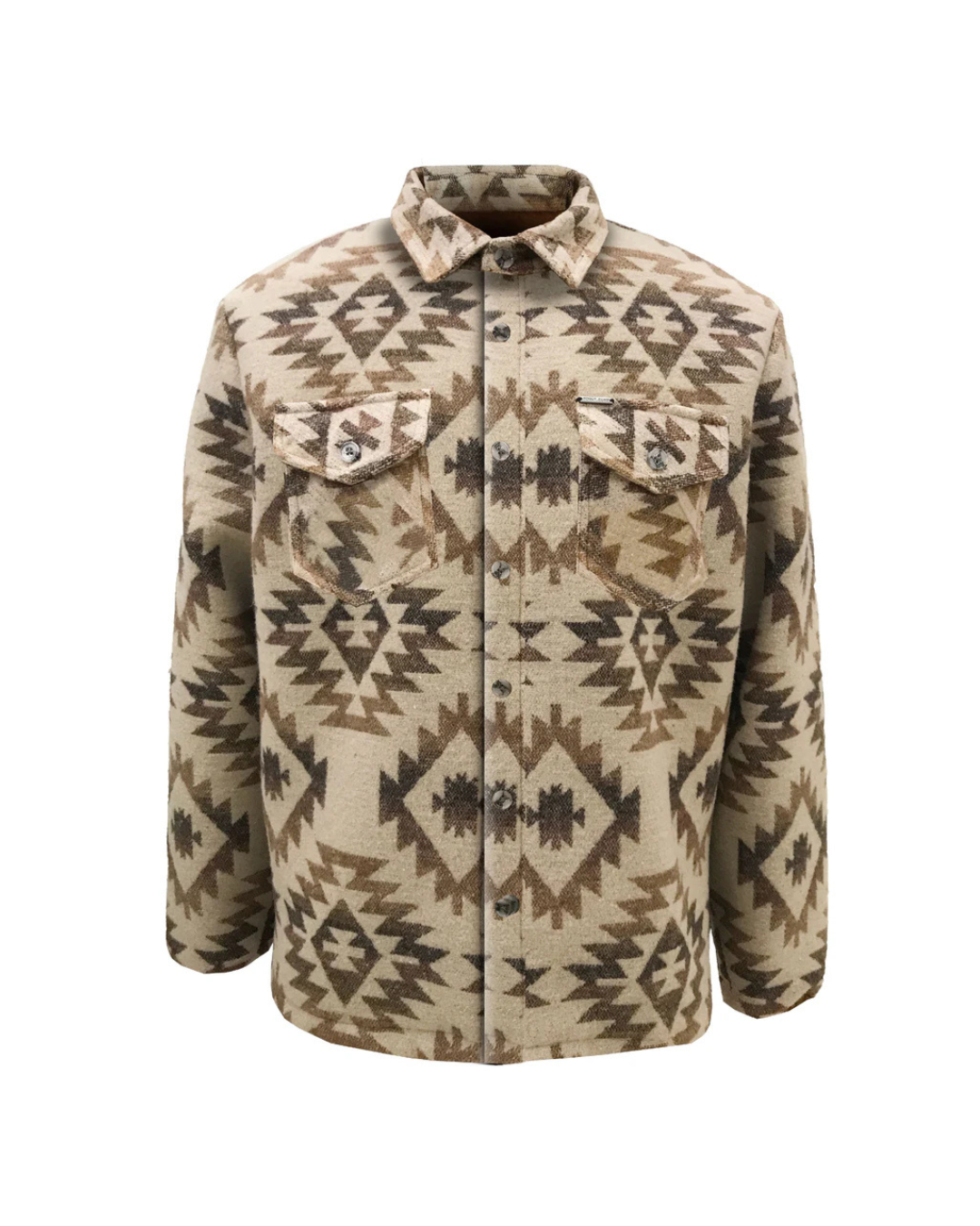 AZTEC PATTERN 2-PATCH POCKET JACKET "EGGSHELL"