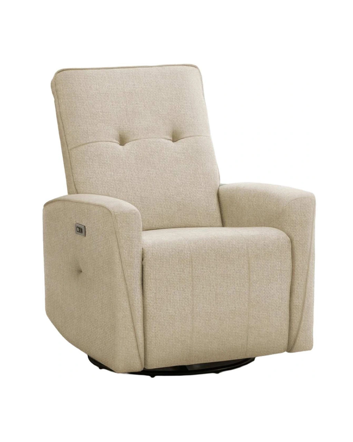 BREEZE UPHOLSTERED POWER RECLINING CHAIR WITH USB PORTS "BEIGE"