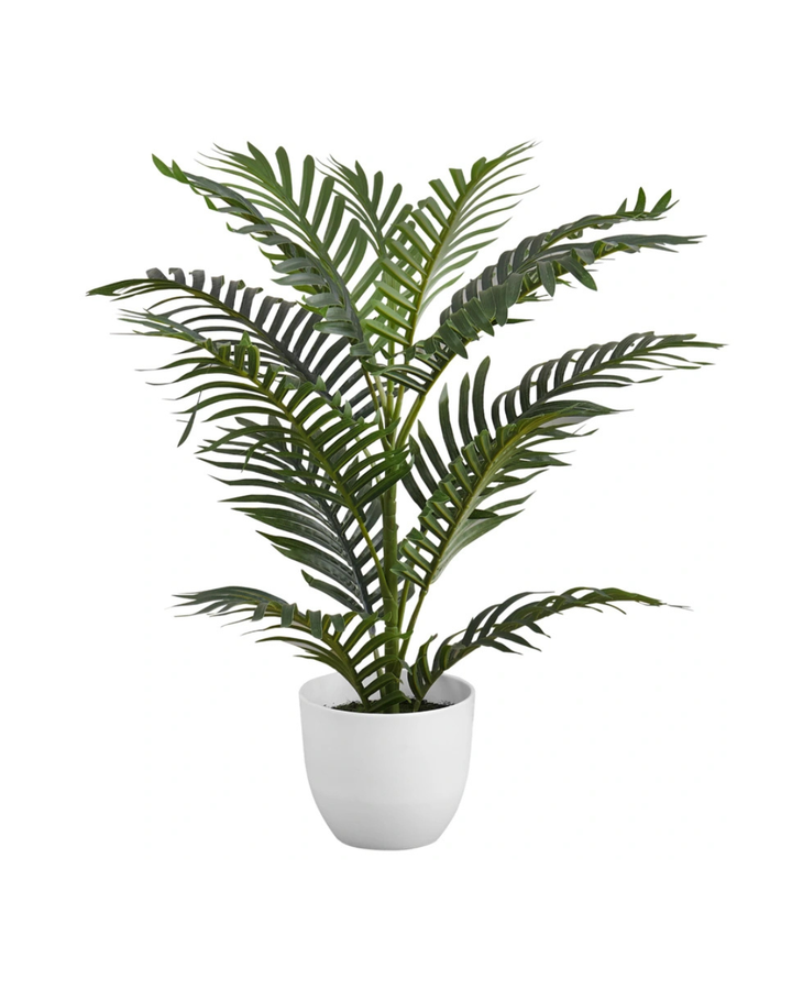 TALL ARTIFICIAL POTTED PALM TREE 28" "GREEN/WHITE"