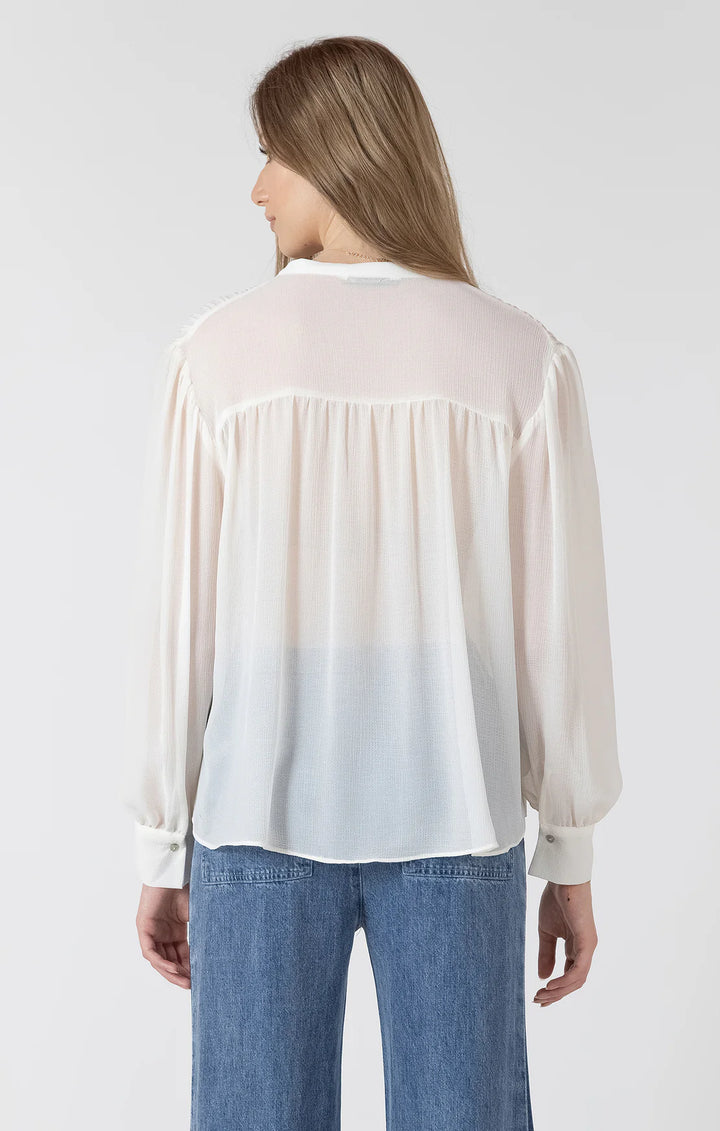 PINTUCK DETAIL BLOUSE "VANILLA"