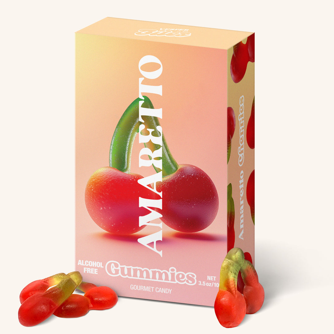 VESPER COCKTAIL INSPIRED GUMMIES - AMARETTO CHERRIES 100g
