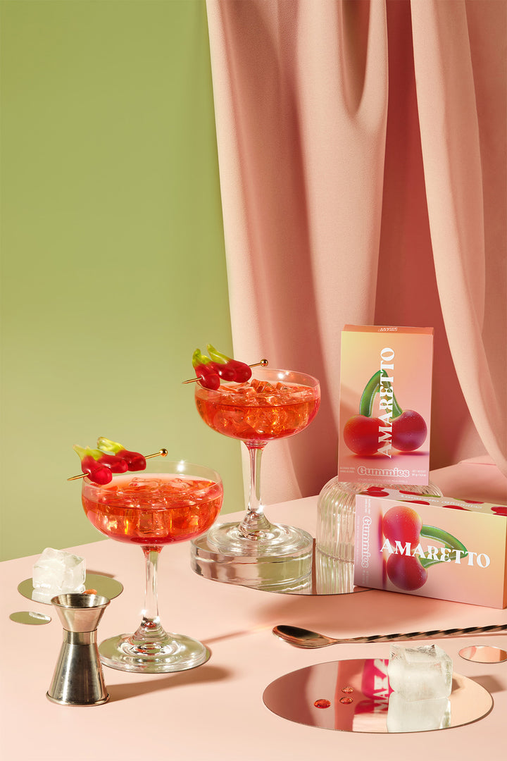 VESPER COCKTAIL INSPIRED GUMMIES - AMARETTO CHERRIES 100g