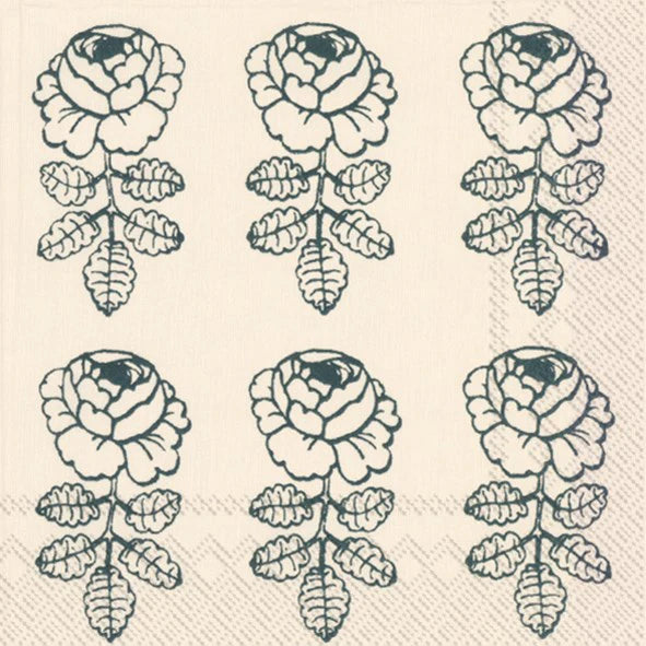 PAPER LUNCH NAPKIN - VIHKIRUUSU CREAM GREEN