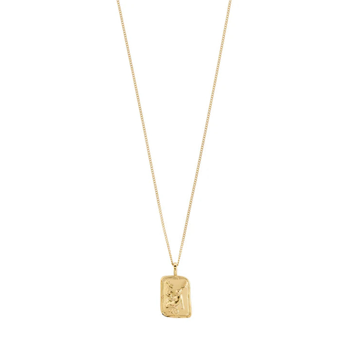 VIRGO ZODIAC SIGN NECKLACE - SQUARE (GOLD-PLATED)