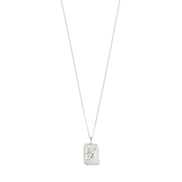 VIRGO ZODIAC SIGN NECKLACE - SQUARE (SILVER-PLATED)