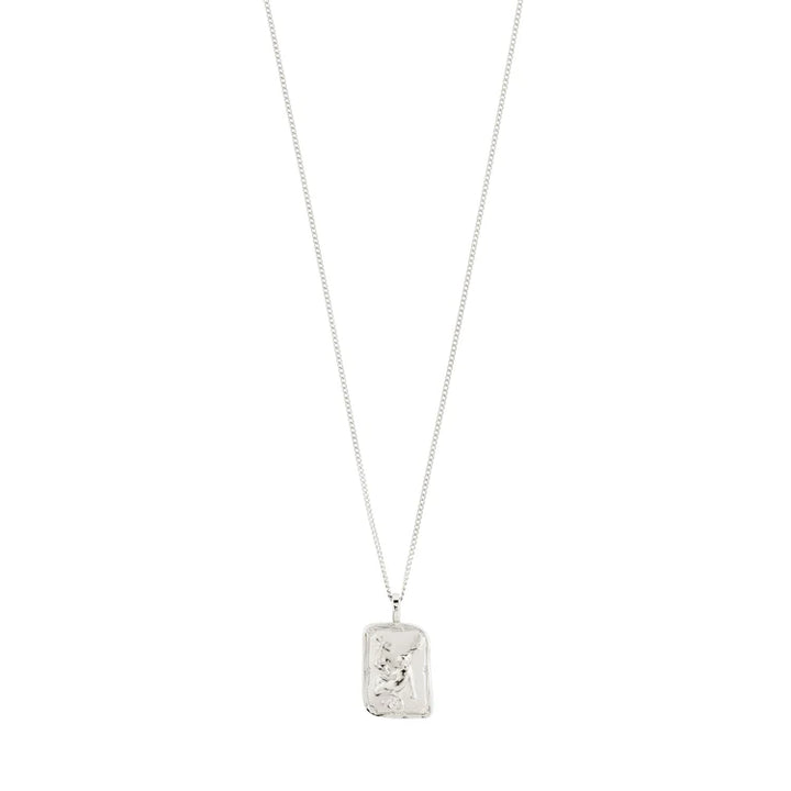 VIRGO ZODIAC SIGN NECKLACE - SQUARE (SILVER-PLATED)