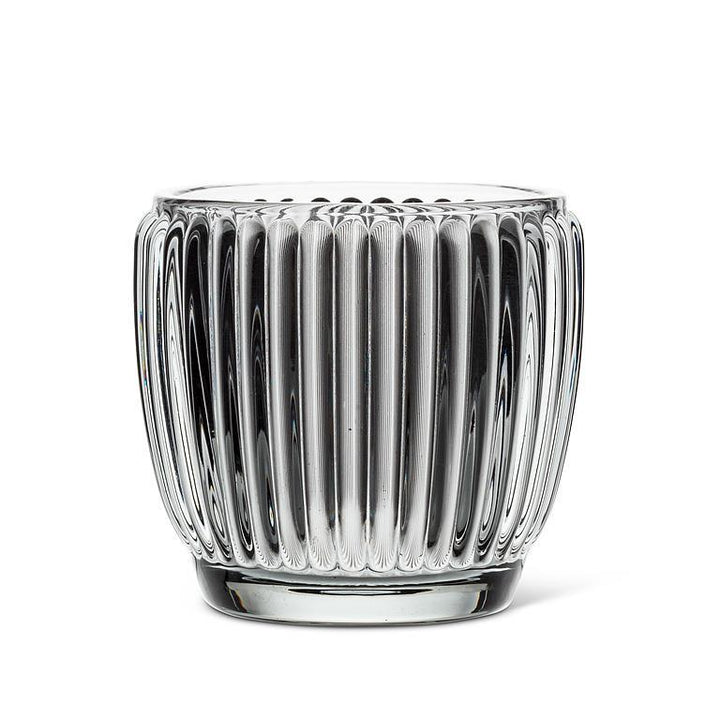 SMALL RIBBED VOTIVE - SMOKE 3''D