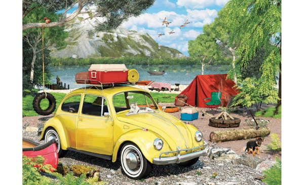 VW BEETLE CAMPING TIN - 550-PIECE PUZZLE