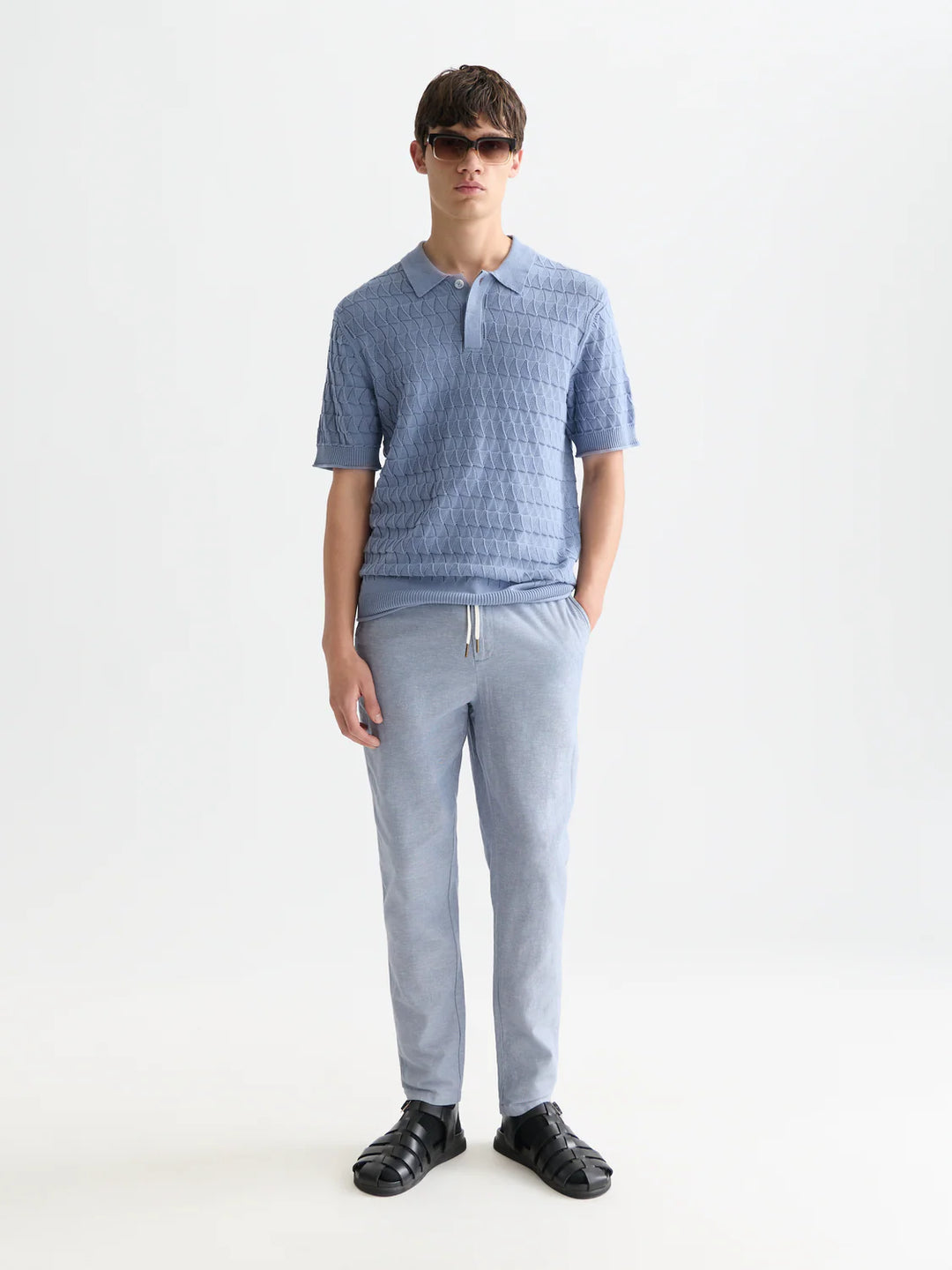 SEASONAL ESSENTIALS WARREN COTTON-LINEN TWILL JOGGERS "INFINITY"