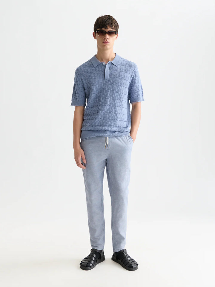 SEASONAL ESSENTIALS WARREN COTTON-LINEN TWILL JOGGERS "INFINITY"