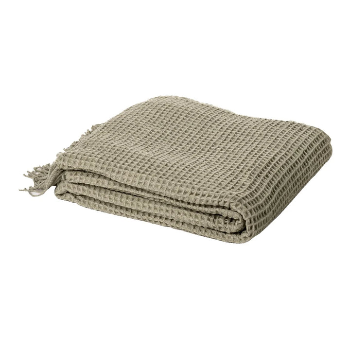 COCO WAFFLE SAGE GREEN THROW 50X60&
