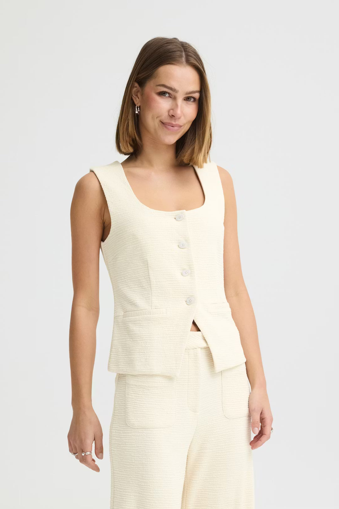 IHKATE LUMINA WAISTCOAT "ALMOND MILK"