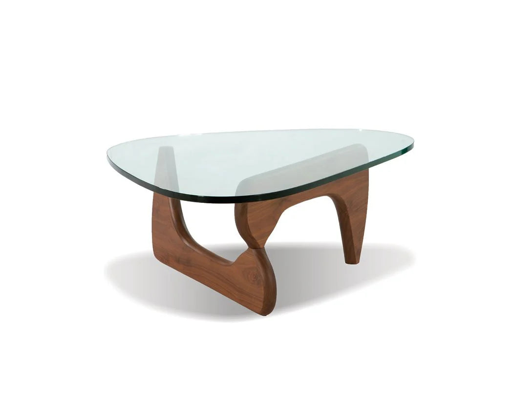 NATURA COFFEE TABLE CLEAR 19MM GLASS WITH ASH WALNUT BASE