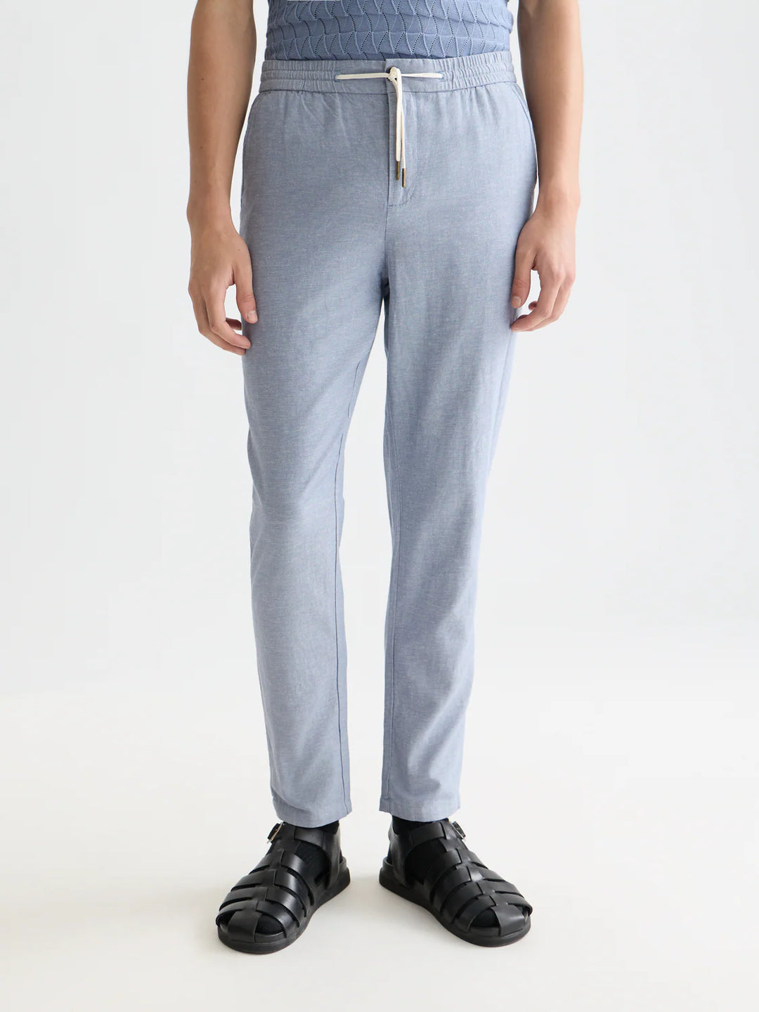 SEASONAL ESSENTIALS WARREN COTTON-LINEN TWILL JOGGERS "INFINITY"