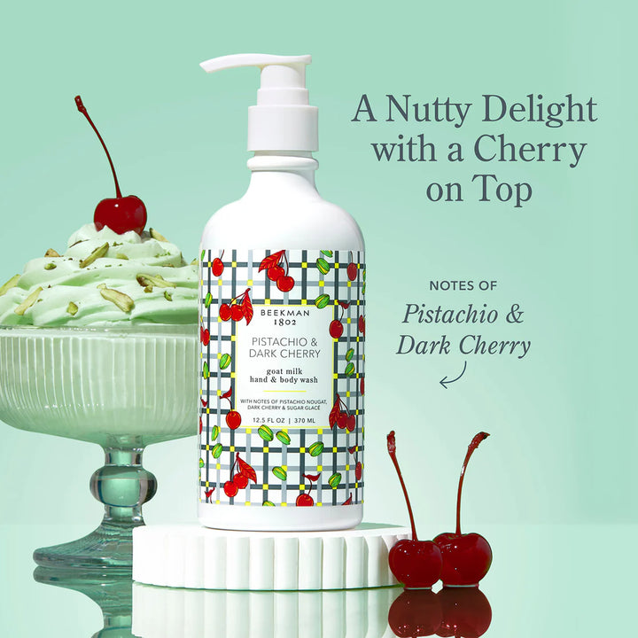 PISTACHIO &amp; DARK CHERRY HAND &amp; BODY WASH 12.5OZ