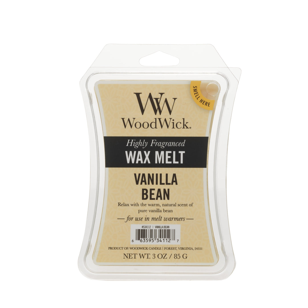 WoodWick Wax Melts - VANILLA BEAN, PACK OF 6