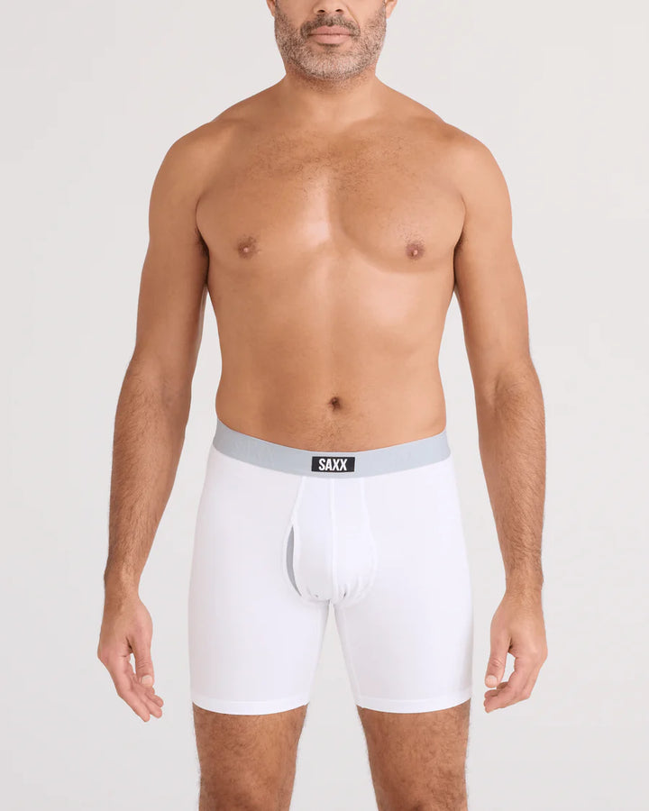 VIBE XTRA SOFT COMFORT BOXER BRIEF 6" "WHITE"