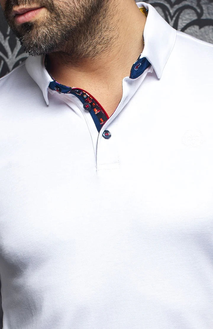 POLO FALCON - WHITE/NAVY/BLUE/BLACK/RED