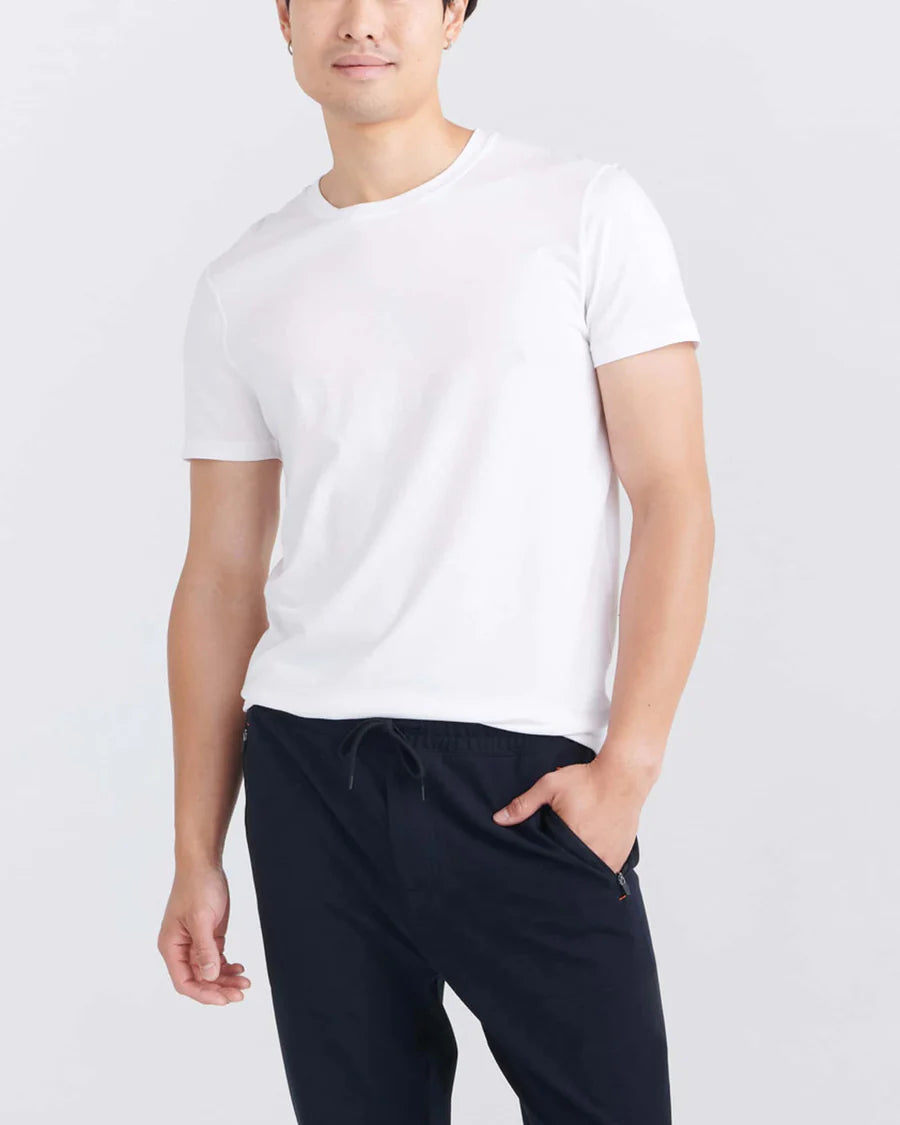 DROPTEMP COOLING COTTON CREW NECK UNDERSHIRT "WHITE"