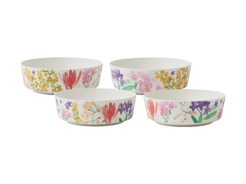 MAXWELL & WILLIAMS - Wildflowers Bamboo Bowl 15x5cm (Set of 4)