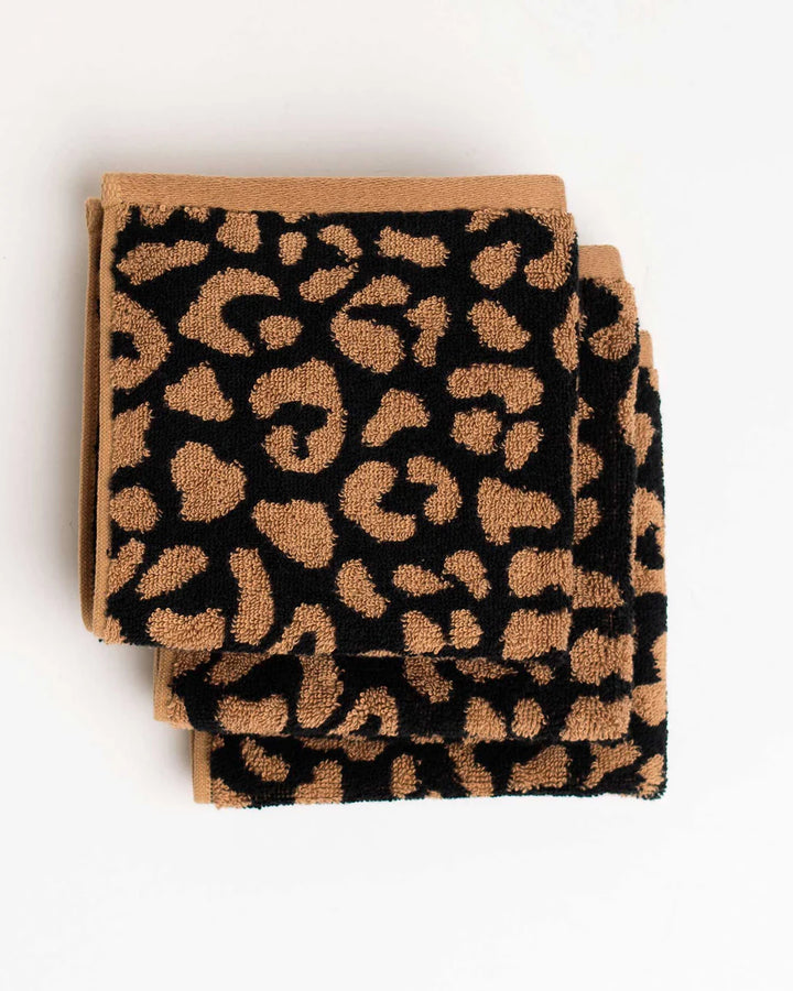 CLASSIC FACE TOWEL - LEOPARD (3 PACK)
