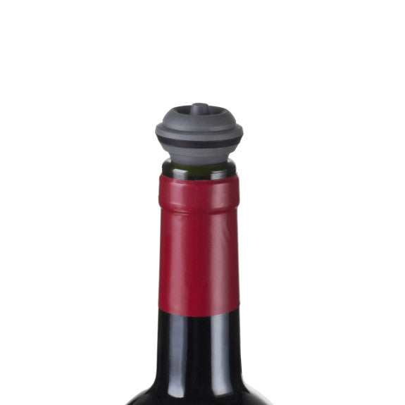 VACUUM WINE SAVER PUMP WITH 2 STOPPERS - BLACK