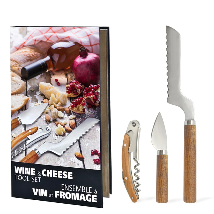 3-PIECE WINE &amp; CHEESE TOOL SET