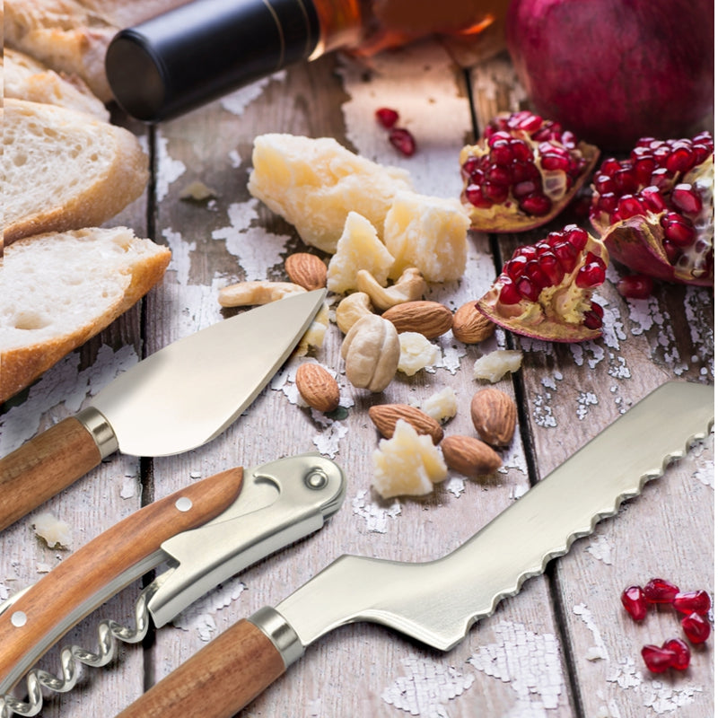 3-PIECE WINE &amp; CHEESE TOOL SET