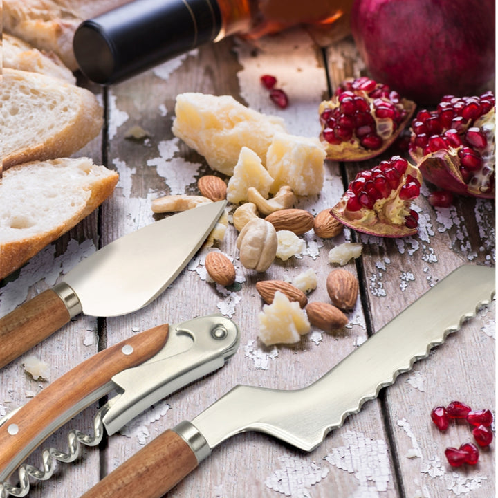 3-PIECE WINE &amp; CHEESE TOOL SET