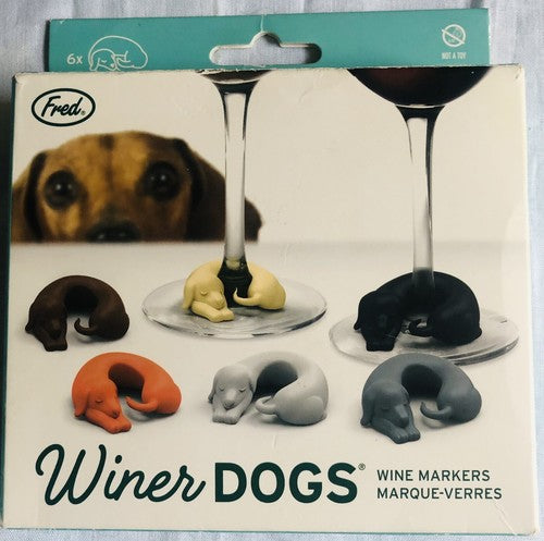 FRED & FRIENDS WINER DOGS - DOG DRINK MARKERS - 6