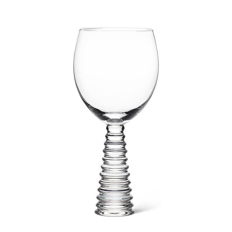 STACK BASE WINE GLASS GLASS - CLEAR 7''H (12OZ)