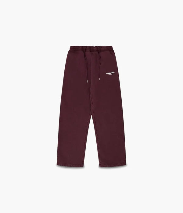 OPEN LEG PD SWEATPANT "WINE"