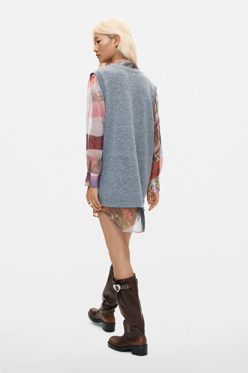 NANTES COMBINED SHIRT DRESS "WOLF GREY"