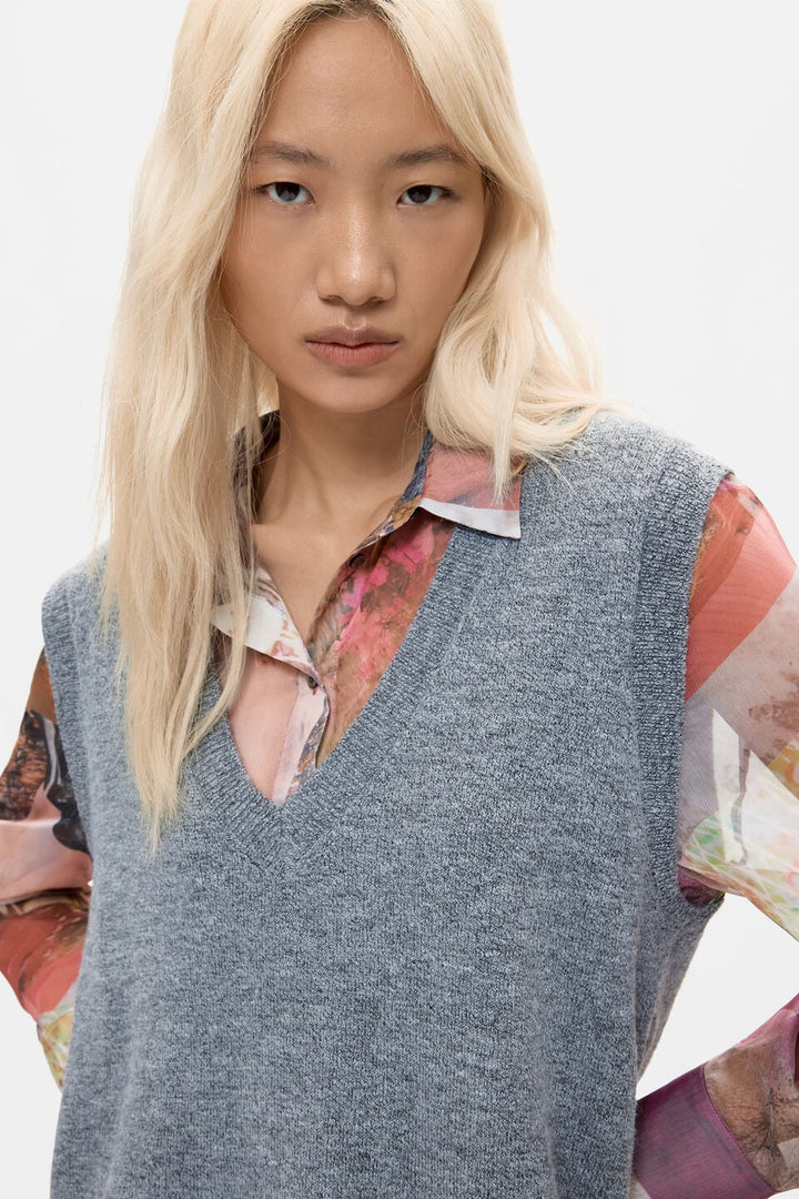 NANTES COMBINED SHIRT DRESS "WOLF GREY"