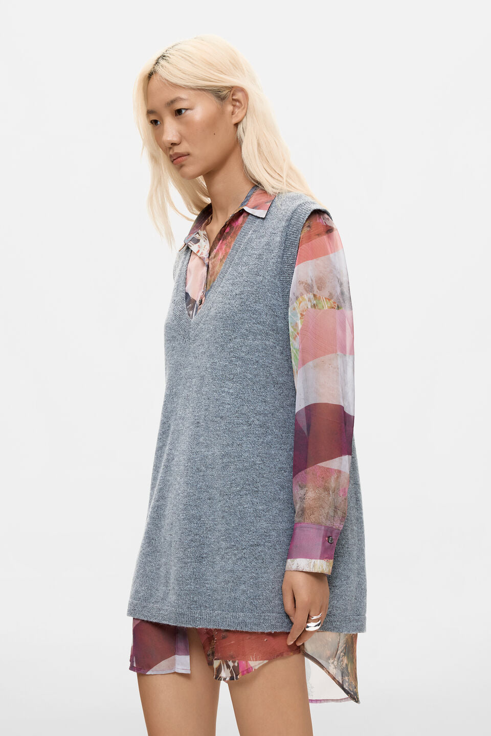 NANTES COMBINED SHIRT DRESS "WOLF GREY"
