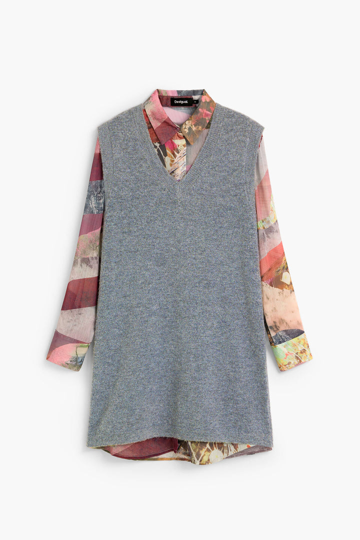 NANTES COMBINED SHIRT DRESS "WOLF GREY"