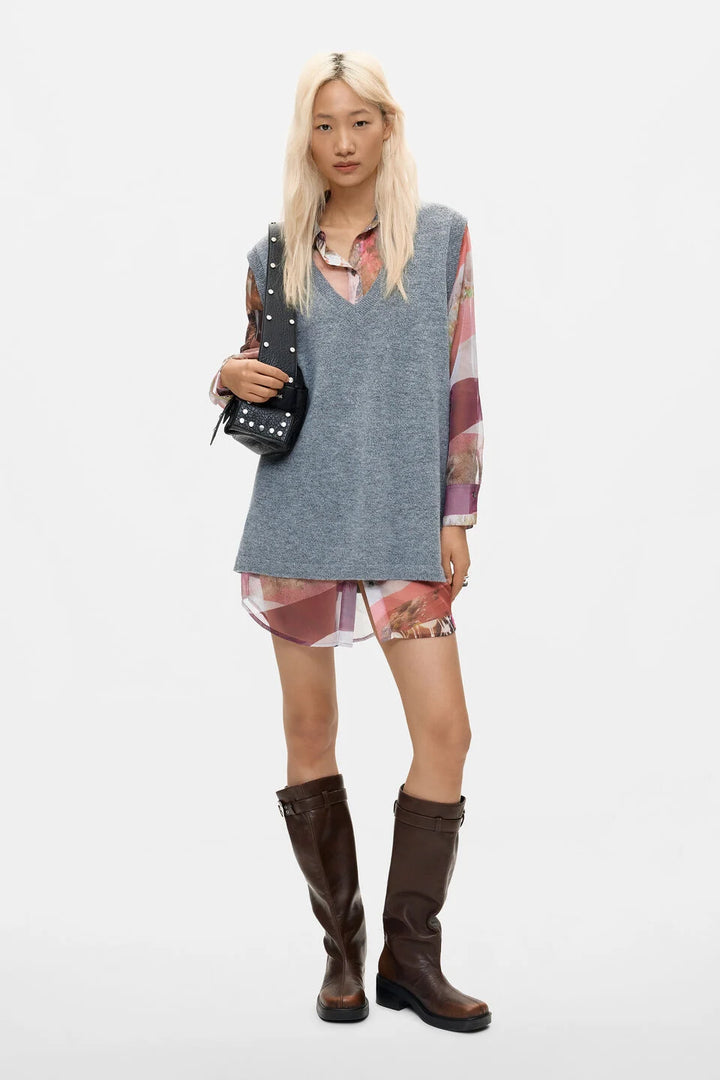NANTES COMBINED SHIRT DRESS "WOLF GREY"