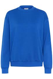 KAFFE KABERTA SWEATSHIRT SURF THE WEB - BLUE
