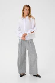 KAFFE KASARA SHIRT - OPTICAL WHITE