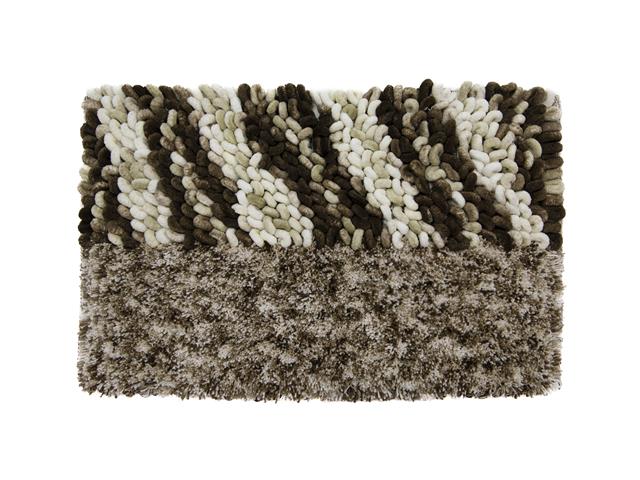 POLY-COTTON HANDWOVEN BATH MAT "TAN-TONAL"